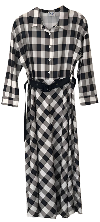 Black and White Checkered Dress