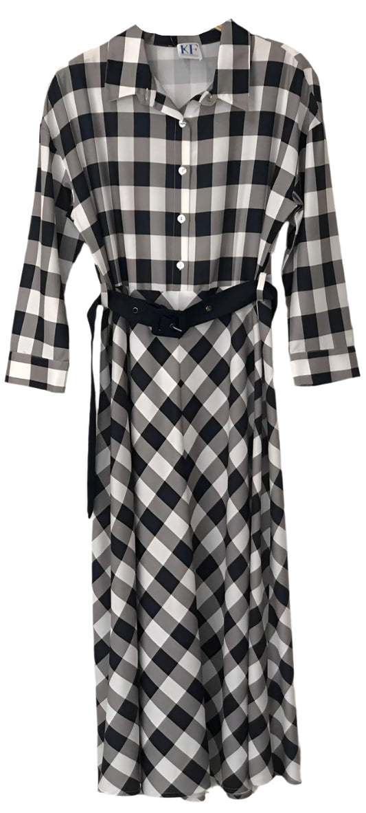 Black and White Checkered Dress