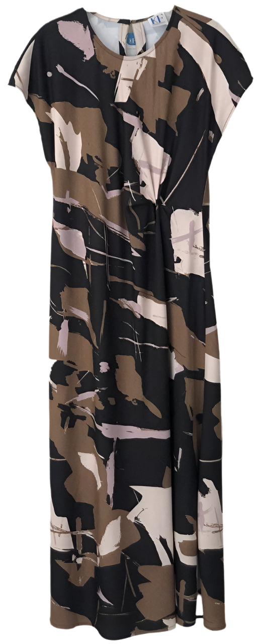 Long dress with abstract pattern