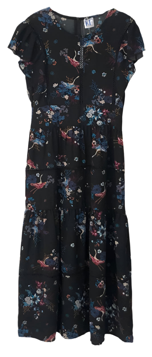 Black floral dress