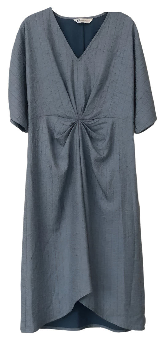 Gray Dress with a Knot Detail